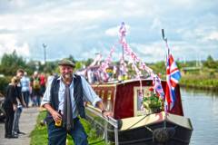 At the bi-centenary of the completion of the Leeds/Liverpool canal at CanalFest, Botany Bay, Chorley.
