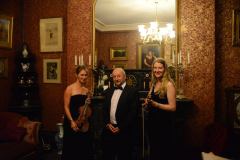 Ready to go on for a Victorian concert of Lancashire songs, with Julie Proctor and Joy Hunter